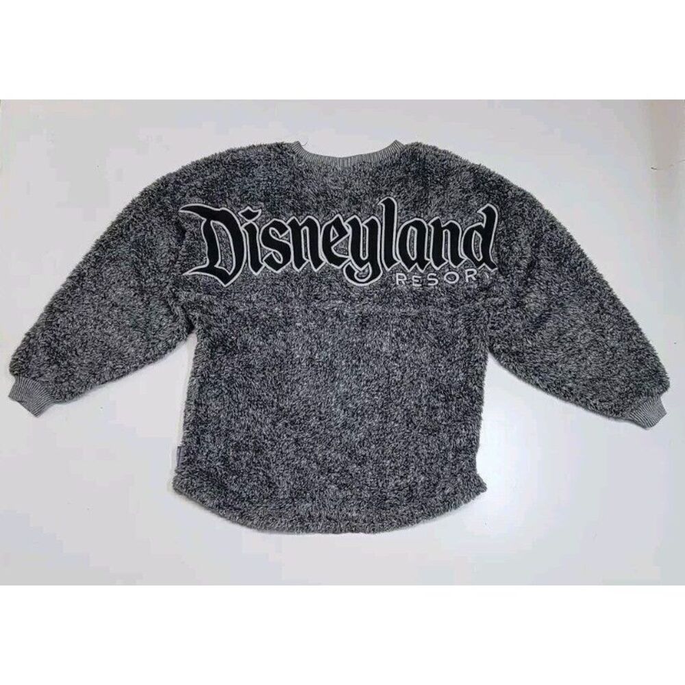 Disney Parks‎ Sweater Womens XS Gray Black Spirit Jersey Disneyland Oversized
